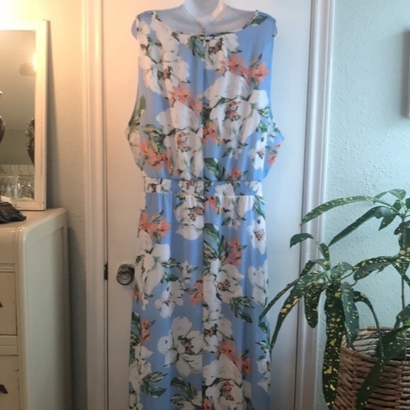C Est. 1946 Floral Chiffon Sleeveless Maxi Dress Size 26/28 - Picture 6 of 14